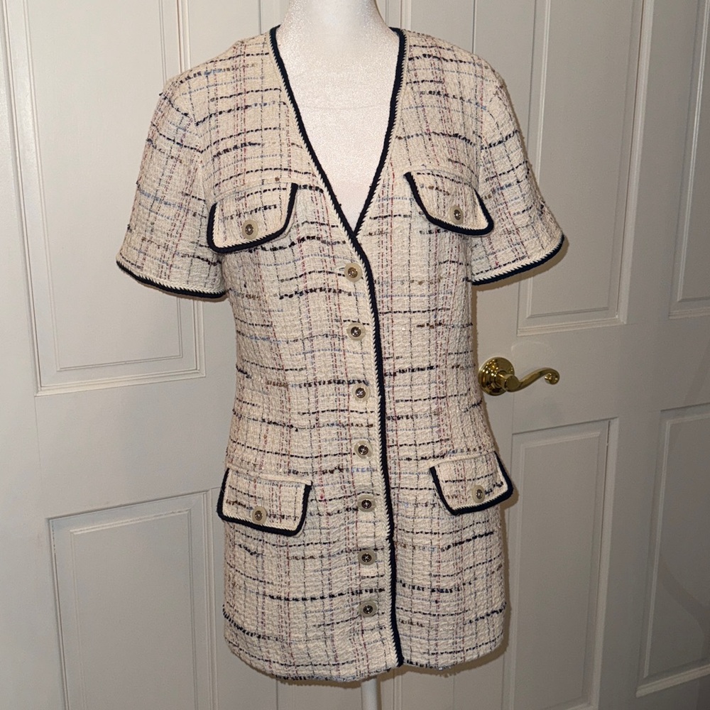 NEW! Veronica Beard Tweed Dress Celeste Jacket 4